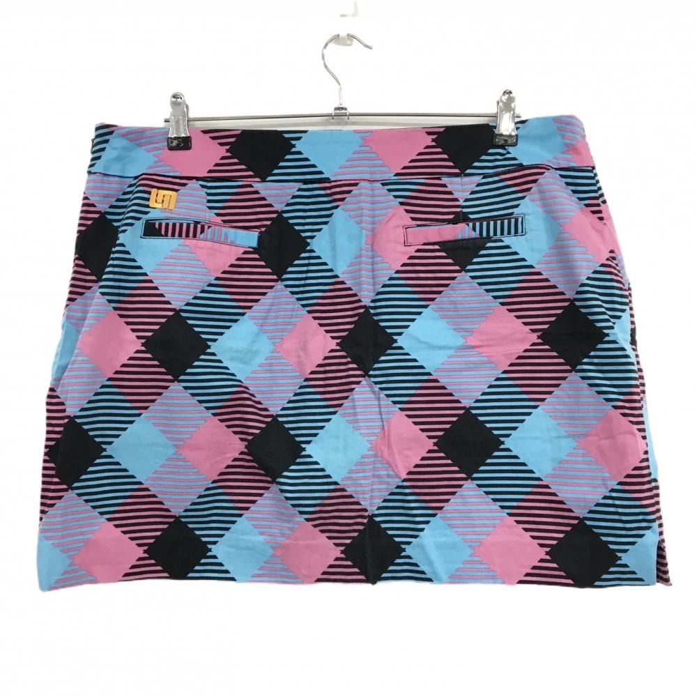ラウドマウス スカート ライトブルー×ピンク ダイヤ柄風 レディース SU