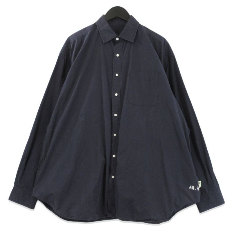 BEAMS SSZ AH H ビームス BIG SHIRT 11 5939 139 19 AW エスエスズィー ビッグサイズ 長袖シャツ ネイビー F