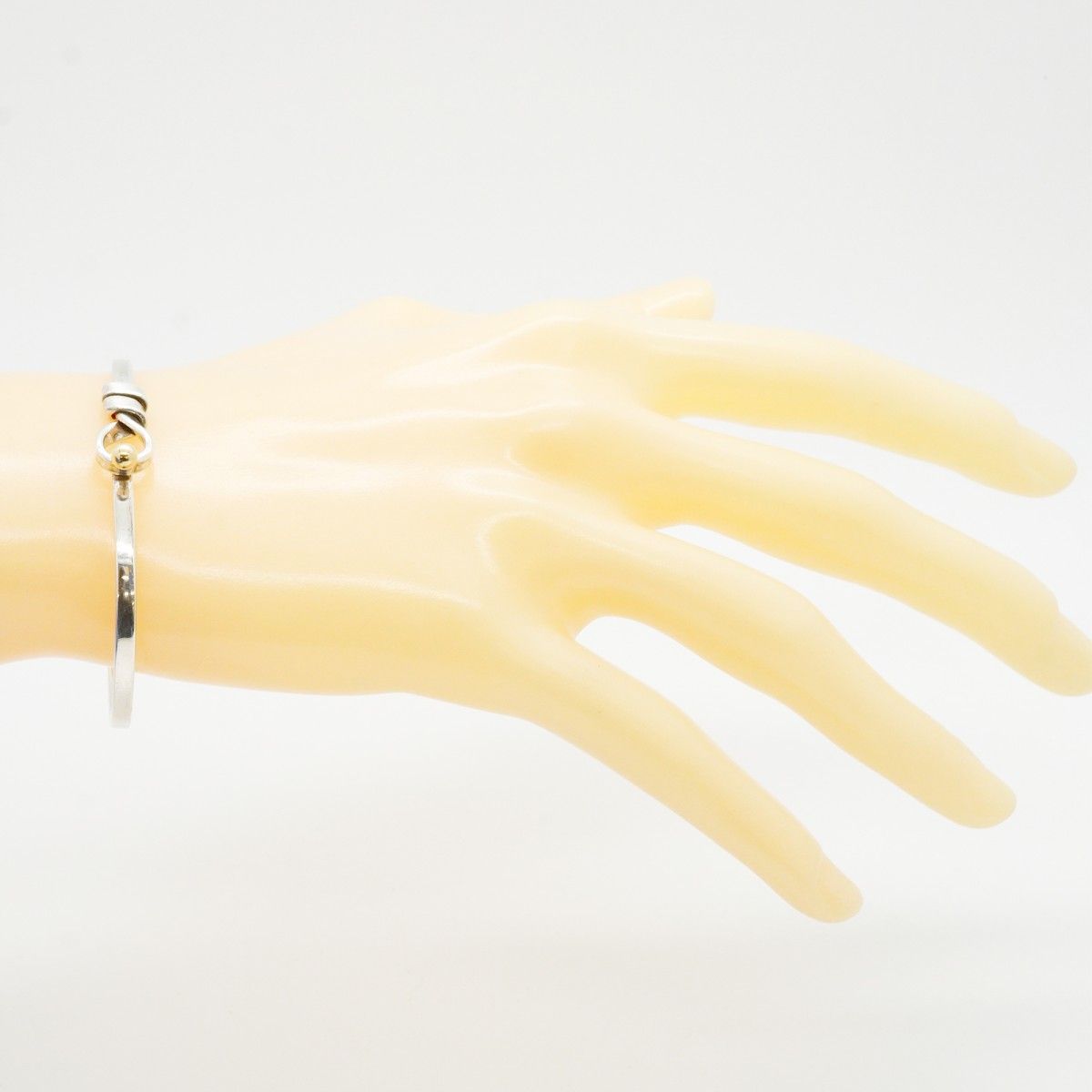 5jpb0263】ティファニー バングル フック&アイ K18YG イエローゴールド