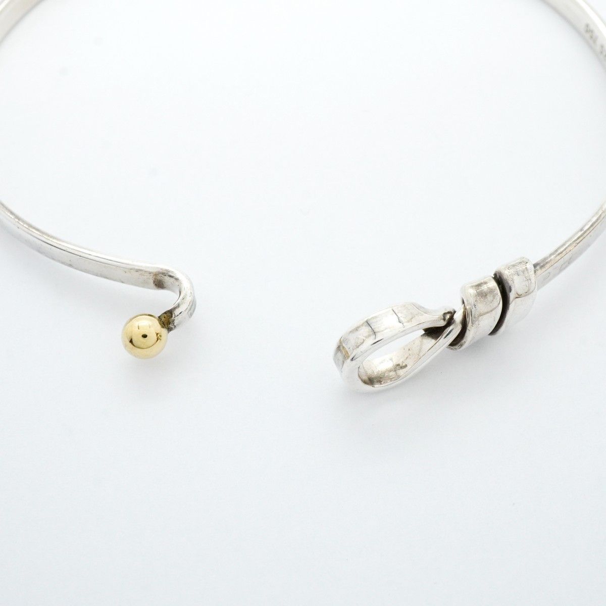 5jpb0263】ティファニー バングル フック&アイ K18YG イエローゴールド