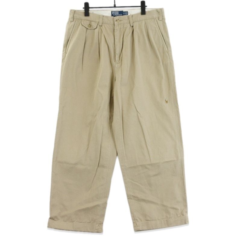 POLO RALPH LAUREN for BEAMS ポロ チノパン Cotton Twill 2 Pleat BIG Chino Pants 11 23 1761 770 ビームス別注 ベージュ 33