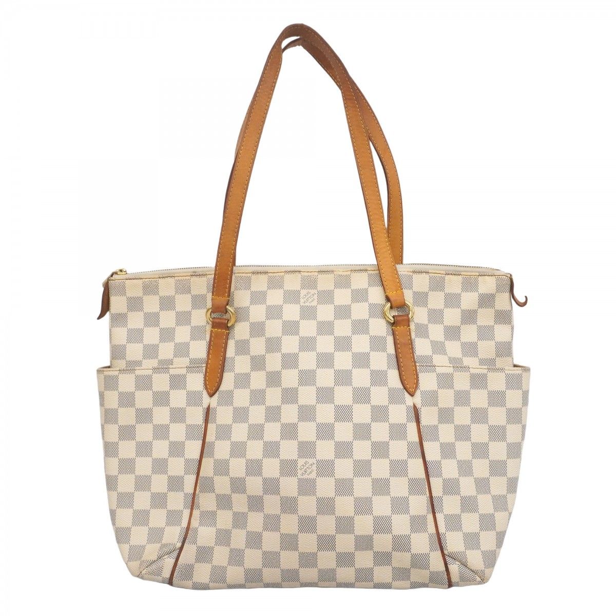 5 pb 2831 ルイヴィトン トートバッグ ダミエ アズール トータリーMM N 51262 ホワイト レディース