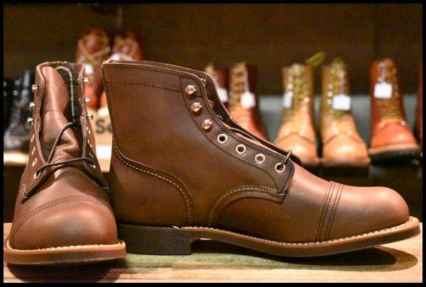 8.5 D 22年 レッドウィング 8111 アイアンレンジャー アンバー ハーネス キャップトゥ ブラウン ブーツ redwing FF 108