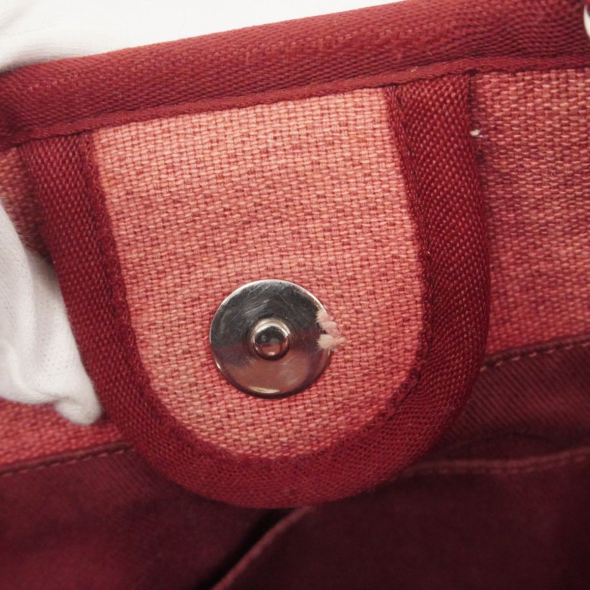 【5pb2838】シャネル トートバッグ ドーヴィル キャンバス ピンク シルバー金具【中古】レディース 5pb2838】シャネル トートバッグ ドーヴィル キャンバス ピンク