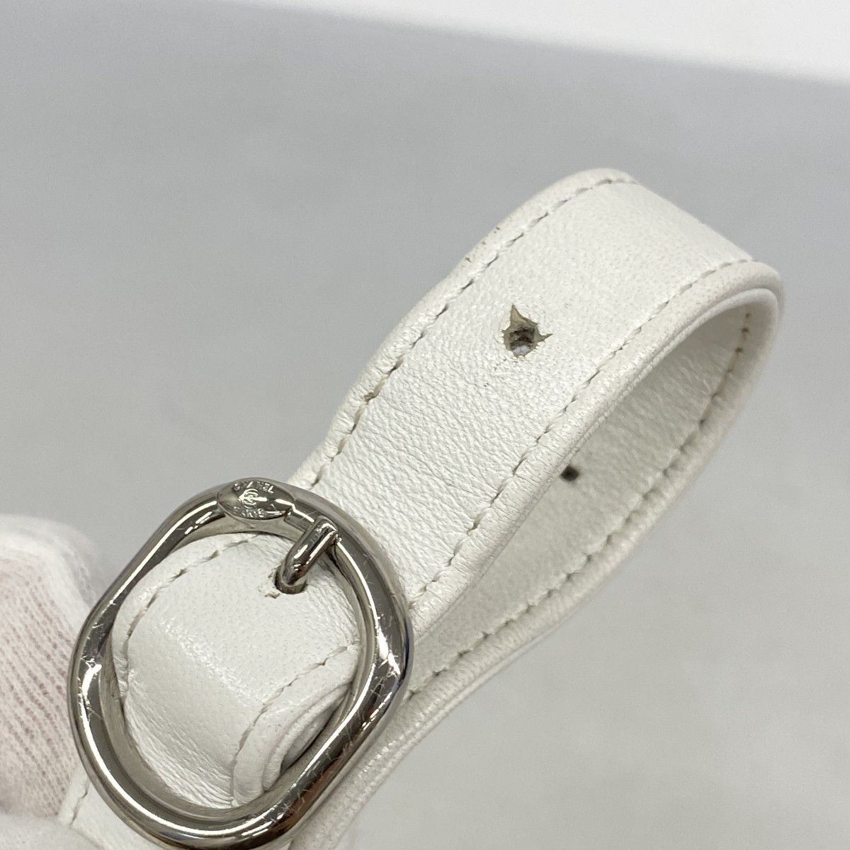 5pb2864-k】シャネル ウエストバッグ カメリア ラムスキン チェーン