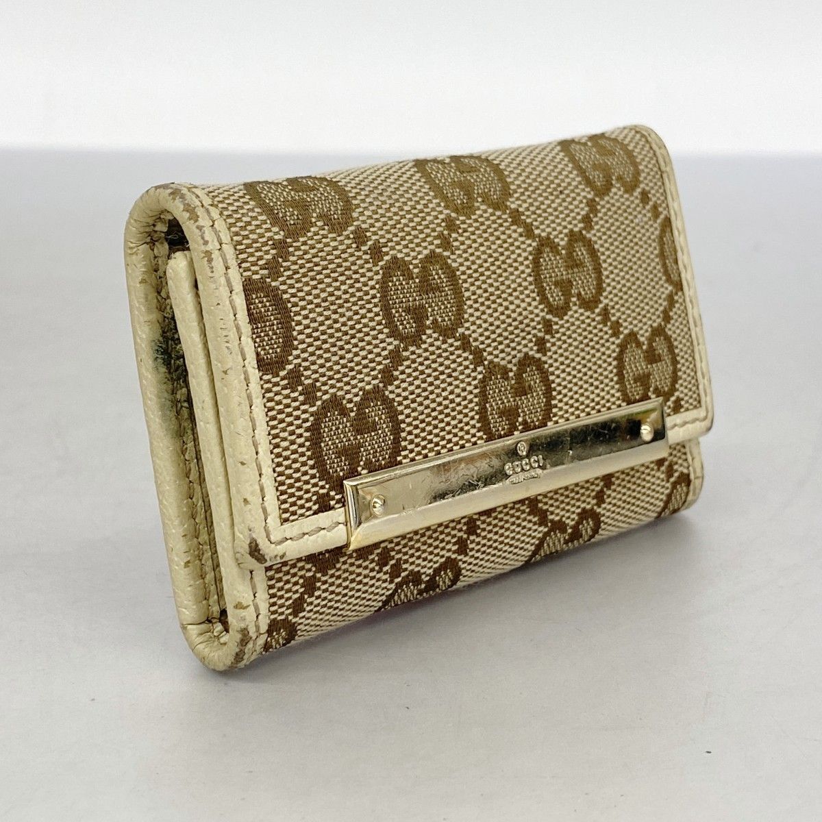 5 pb 2917 グッチ キーケース GGキャンバス 127048 キャンバス ブラウン ゴールド金具 レディース