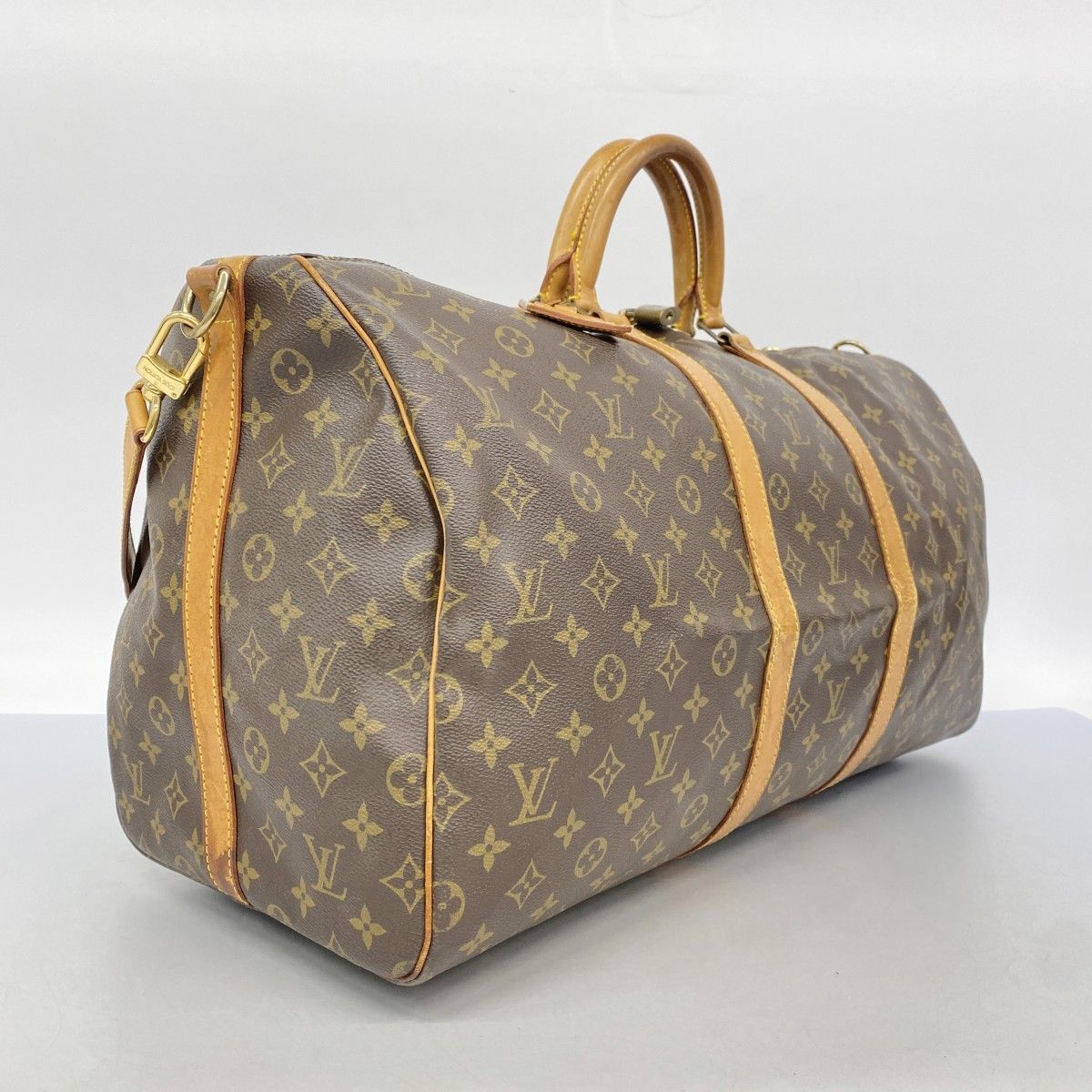 5 pb 2940 ルイヴィトン ボストンバッグ モノグラム キーポルバンドリエール55 M 41414 ブラウン メンズ レディース ユニセックス