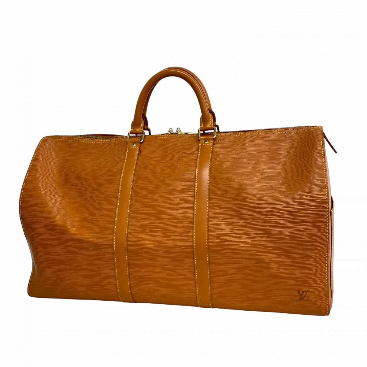 5 pb 2968 ルイヴィトン ボストンバッグ エピ キーポル50 M 42968 ジパングゴールド メンズ レディース ユニセックス