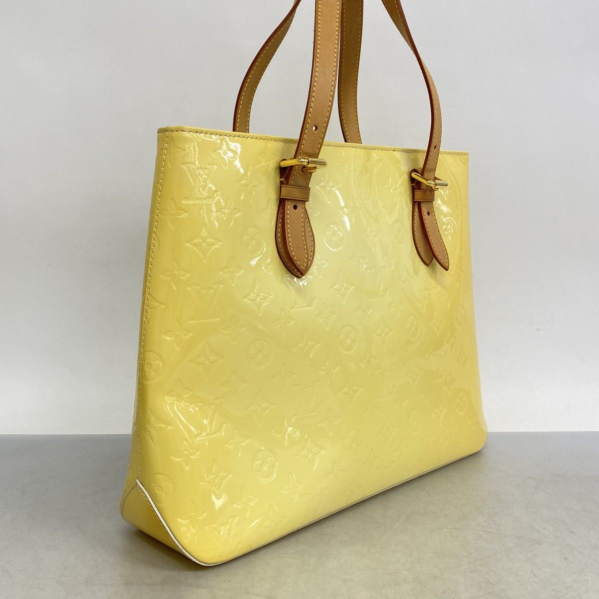 5 pb 3005 ルイヴィトン トートバッグ ヴェルニ ブレントウッド M 91512 ペルル レディース