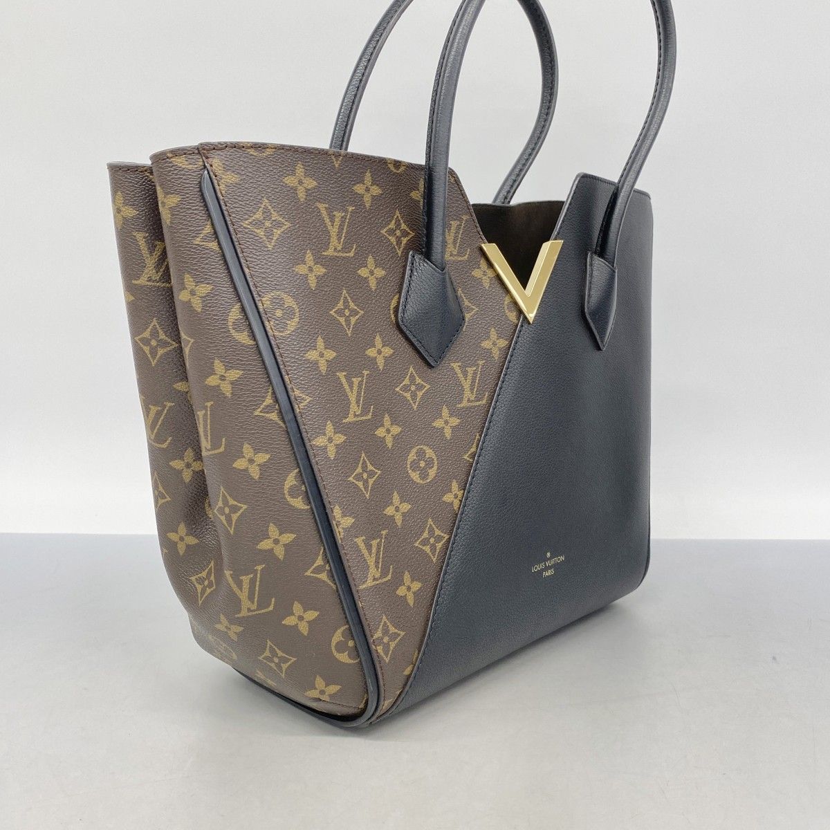 5 pb 3034 ルイヴィトン トートバッグ モノグラム キモノMM M 40460 ブラウン ノワール レディース