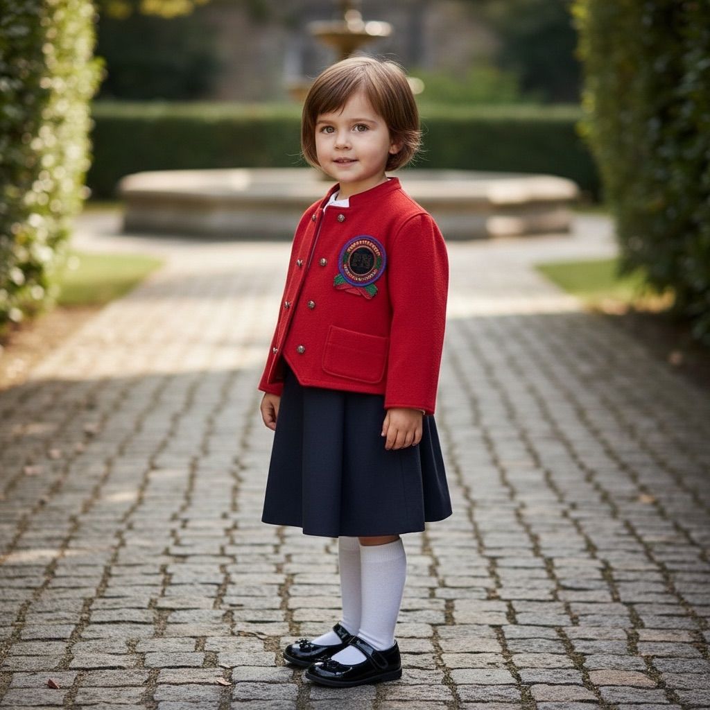 PINK HOUSE ピンクハウス ヴィンテージ ワッペン 刺繍 入学式 120 レッド 赤 ウール ナイロン
