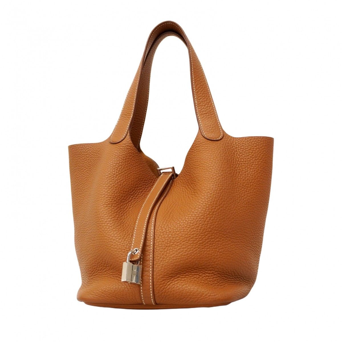 【5pc3156】エルメス ハンドバッグ ピコタンロックMM トリヨンクレマンス ゴールド シルバー金具 X刻印【中古】レディース 5pc3156】エルメス ハンドバッグ ピコタンロックMM トリヨンクレマンス