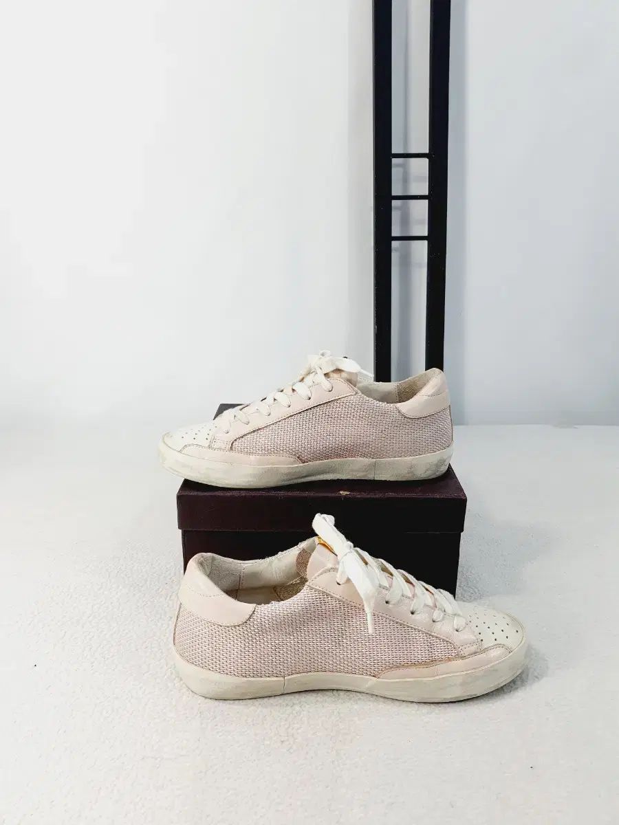 GOLDEN GOOSE ゴールデングース スニーカー SuperStar メッシュ グレーコード ピンク 36
