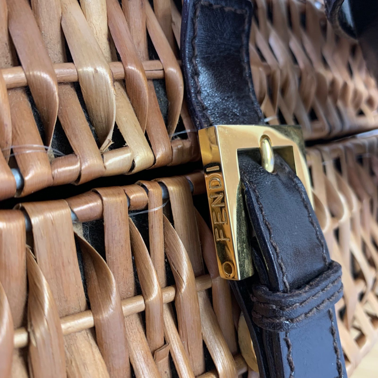 FENDI フェンディ かごバッグ ブラウン 上質素材 かごバッグ 