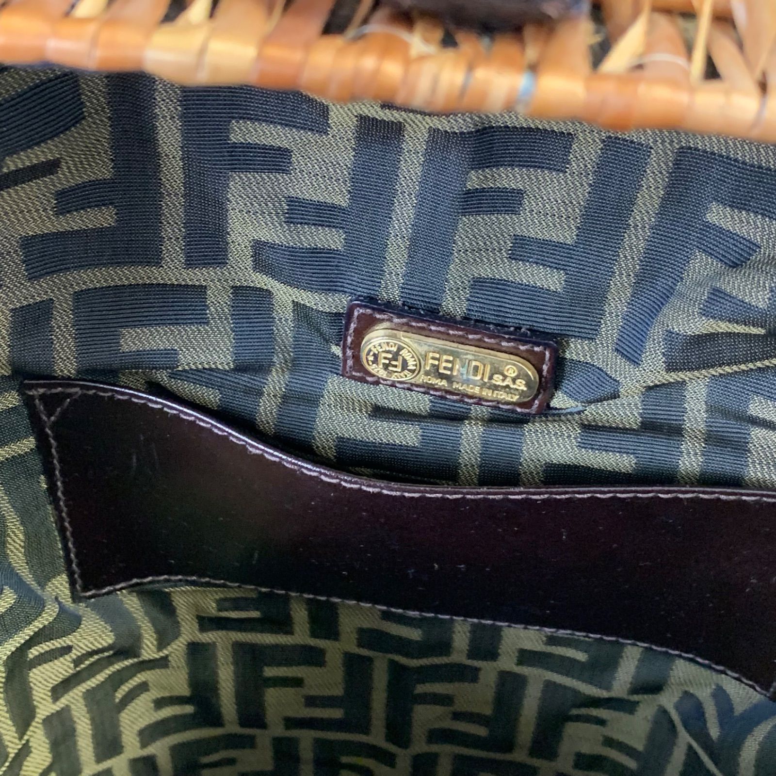 かごバッグ ブラウン