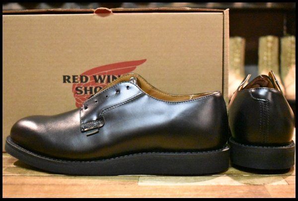  9 5 D 25年 レッドウィング 101 ポストマン シューズ 黒 ブラック シャパラル 短靴 レースアップ ブーツ redwing FI 265 ワークブーツ ブーツ 革靴