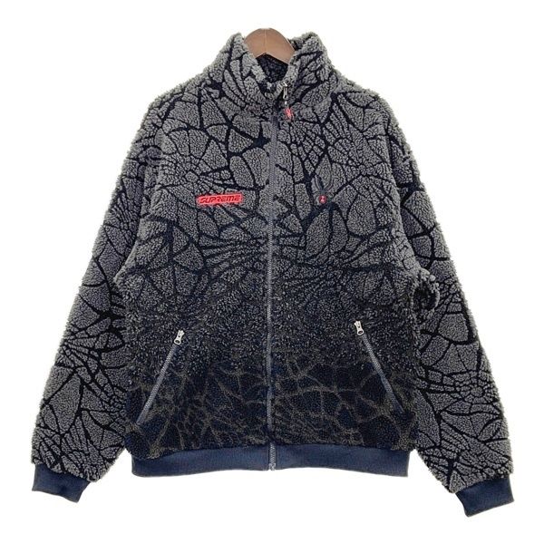 Supreme シュプリーム Spyder Web Polar Fleece Jacket フリース ボア ジャケット ブルゾン メンズ Lサイズ ブラック アウター DM17522