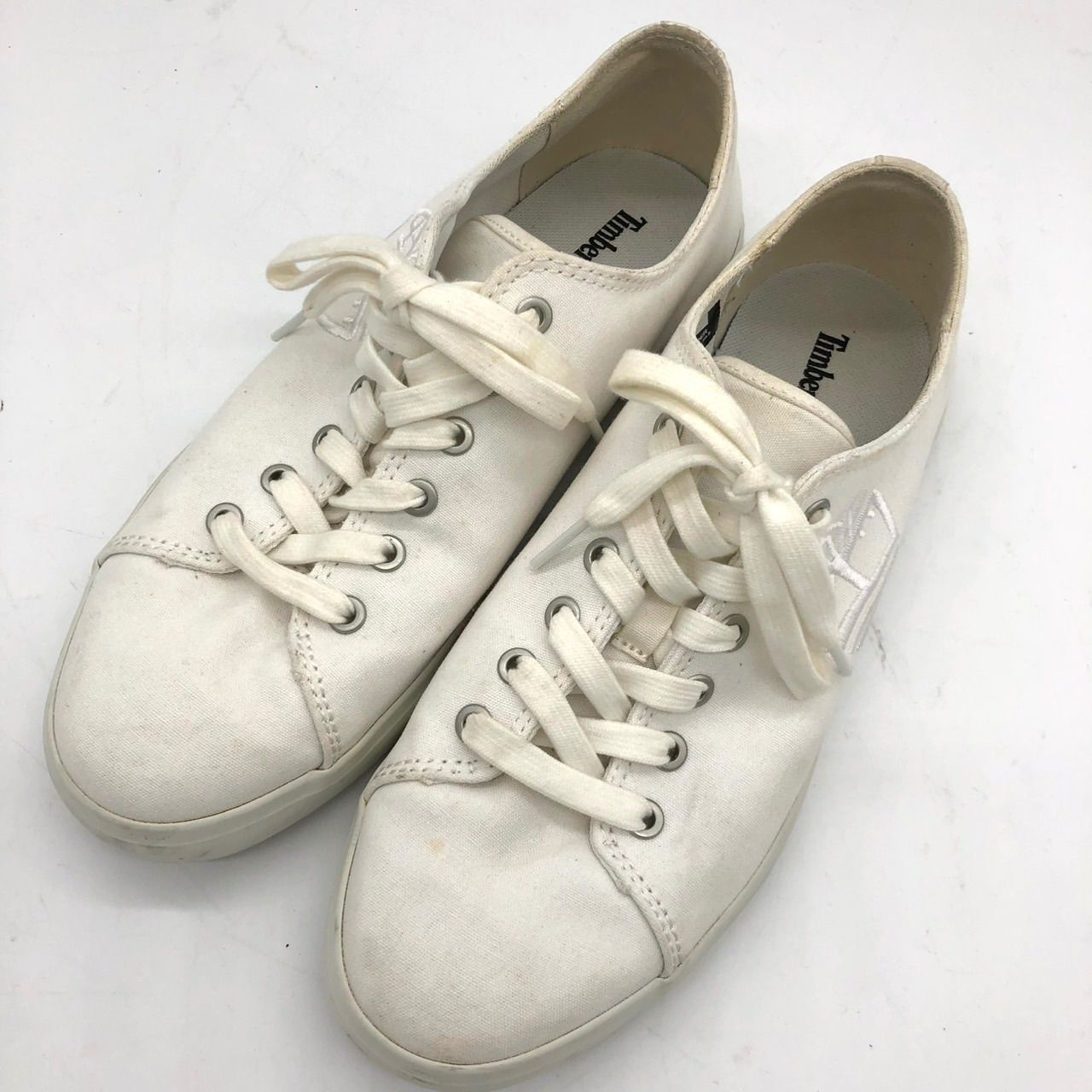 ティンバーランド Timberland スニーカー 25cm 白 ホワイト キャンバス 