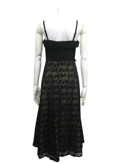 Diagram ダイアグラム ワンピース レディース ブラック×ベージュ スターレースキャミワンピース サイズ36＿S 26＿セルモアから ＿s-0876-r 26