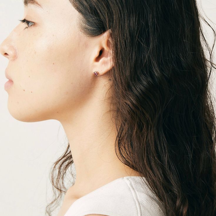 バックレス Baqless Clarity Red 5.0mm クラリティ レッドピアス【cz