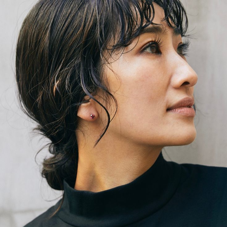 バックレス Baqless Clarity Red 5.0mm クラリティ レッドピアス【cz