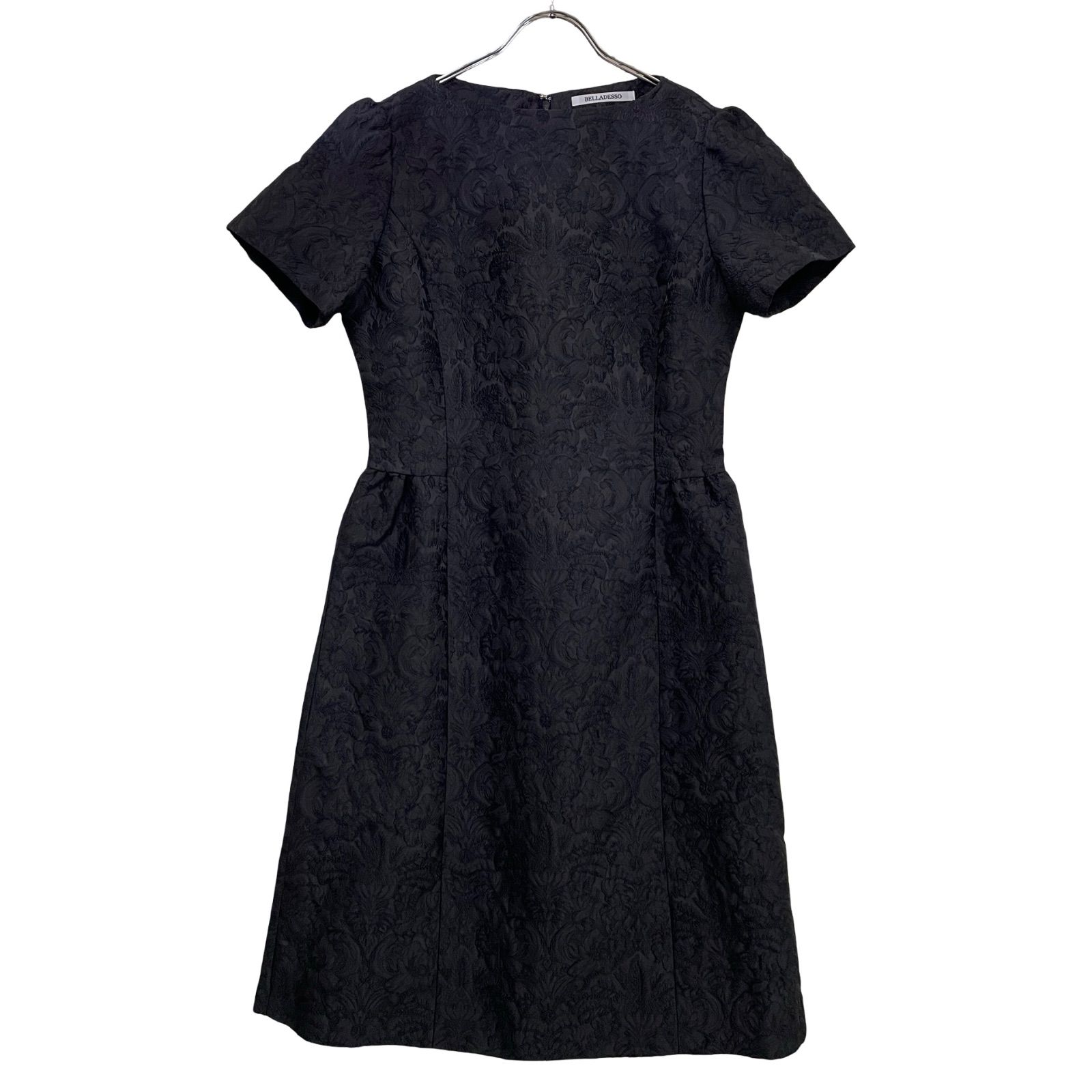 OG 29 ワンピース フ 花柄 半袖 ブラック フォーマル おしゃれ レディース 40