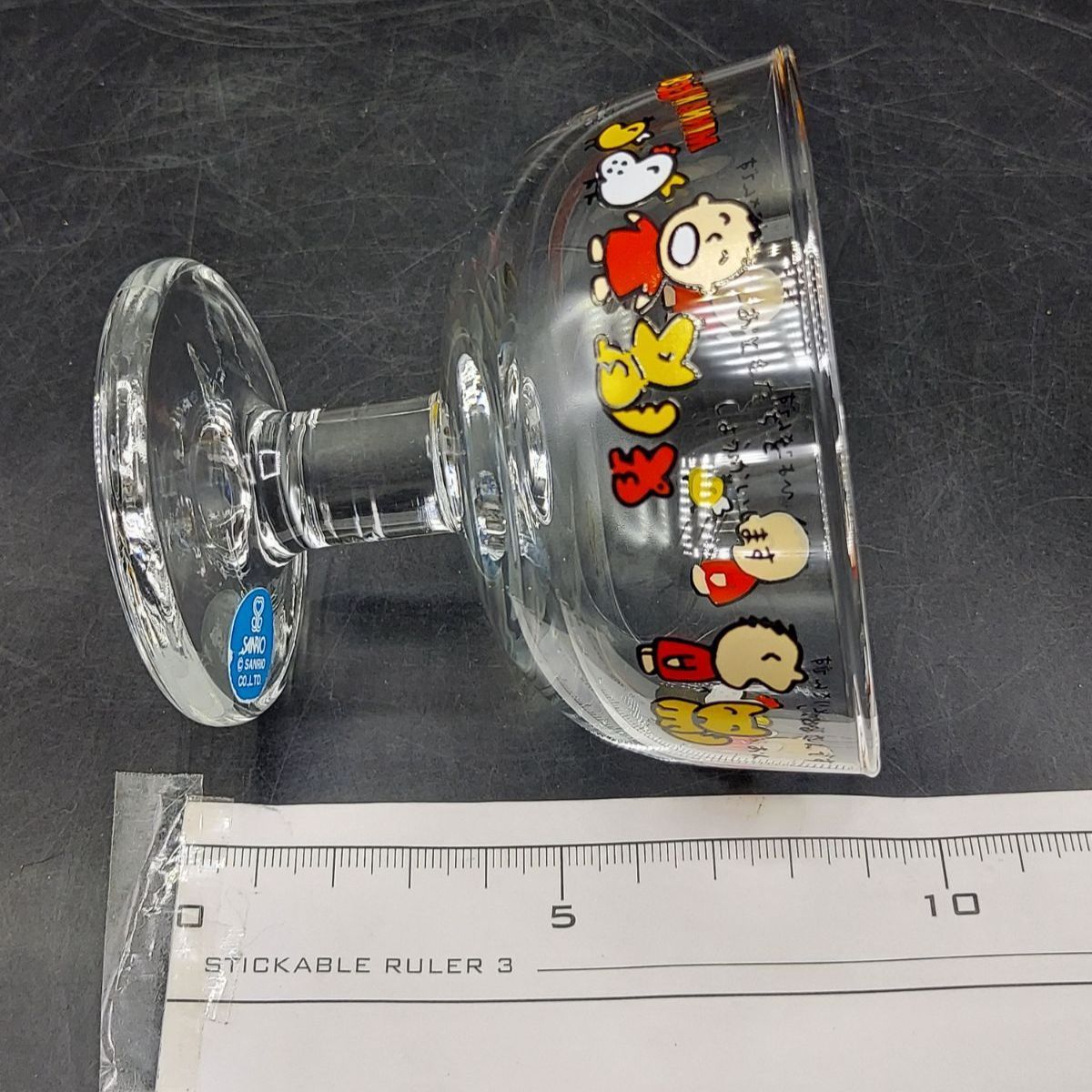 M》サンリオ みんなのたあ坊 デザートグラス ガラス グラス 食器 昭和