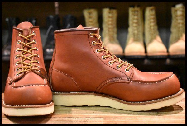 8 C 10年 レッドウィング 8875 アイリッシュセッター 赤茶 オロラセット モックトゥ 9106 ブーツ redwing FL 017