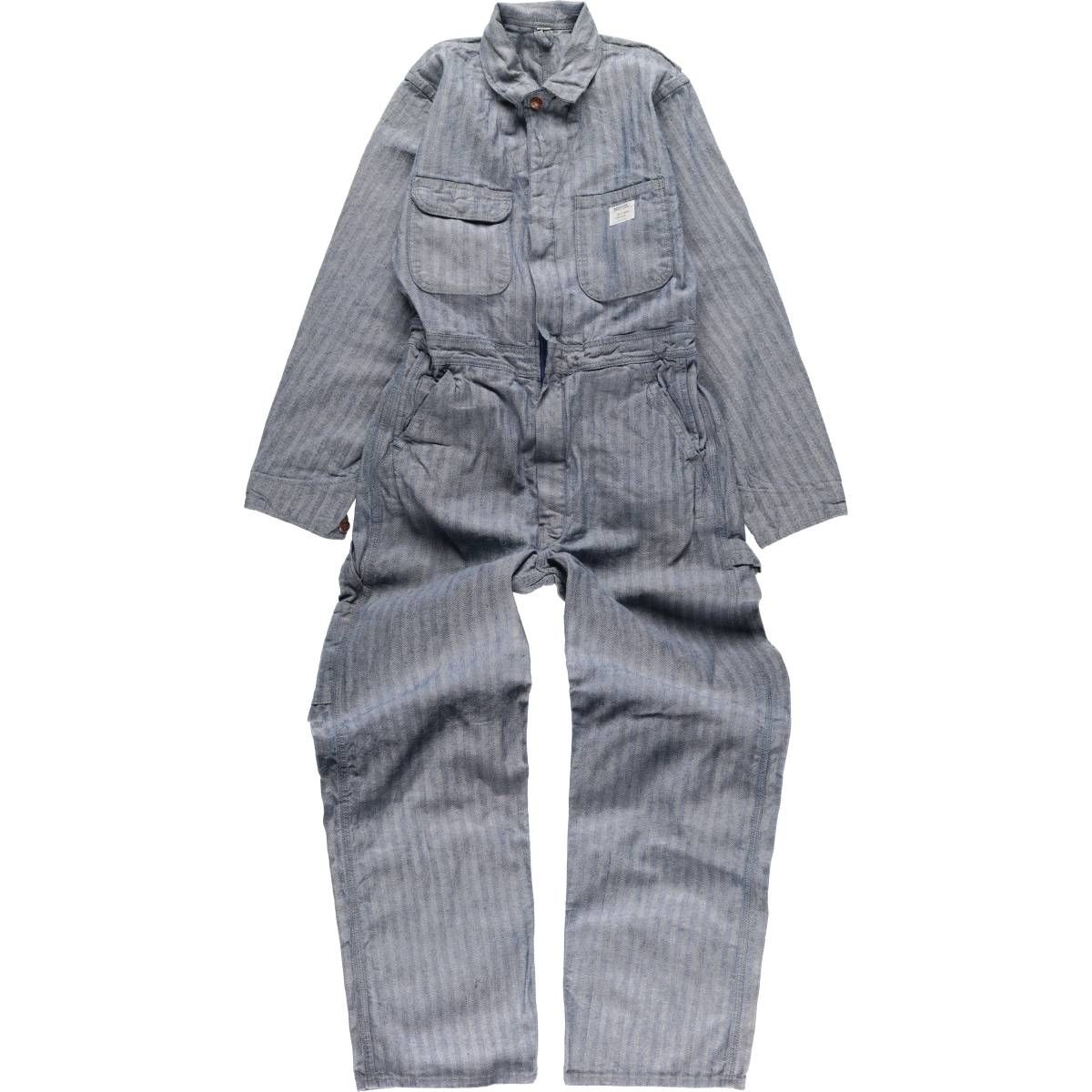 古着 70年代 ジェイシーペニー J.C.Penney BIGMAC ビッグマック HBT ヘリンボーンツイル 長袖 オールインワン つなぎ eaa 596190