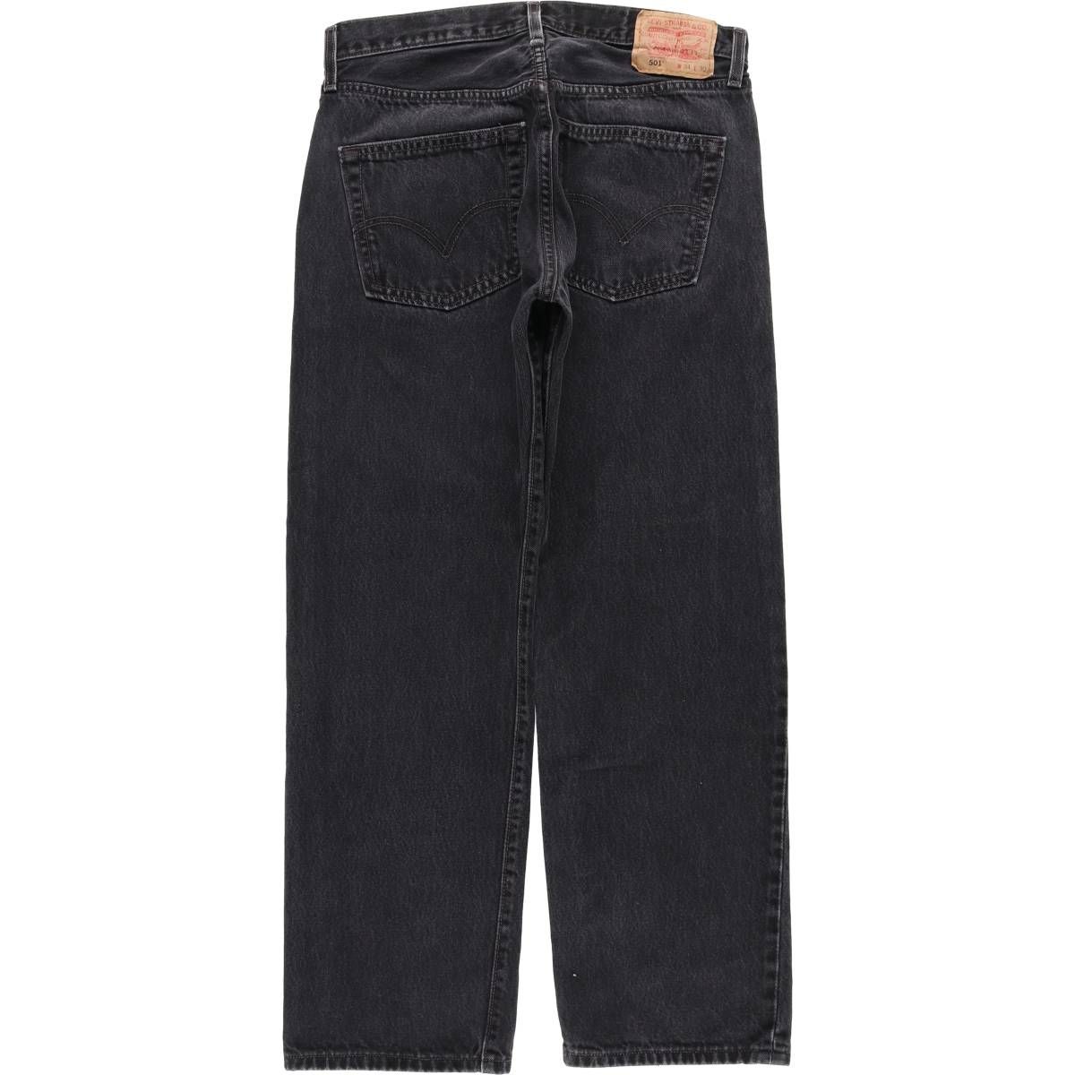 古着 00年代 リーバイス Levi s 501 0660 ブラックデニム ストレートデニムパンツ メンズw 33相当 evb 030855