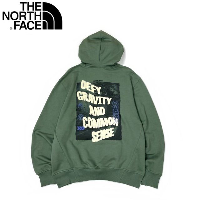 ノースフェイス パーカー US ジッパーポケット 緑 181130