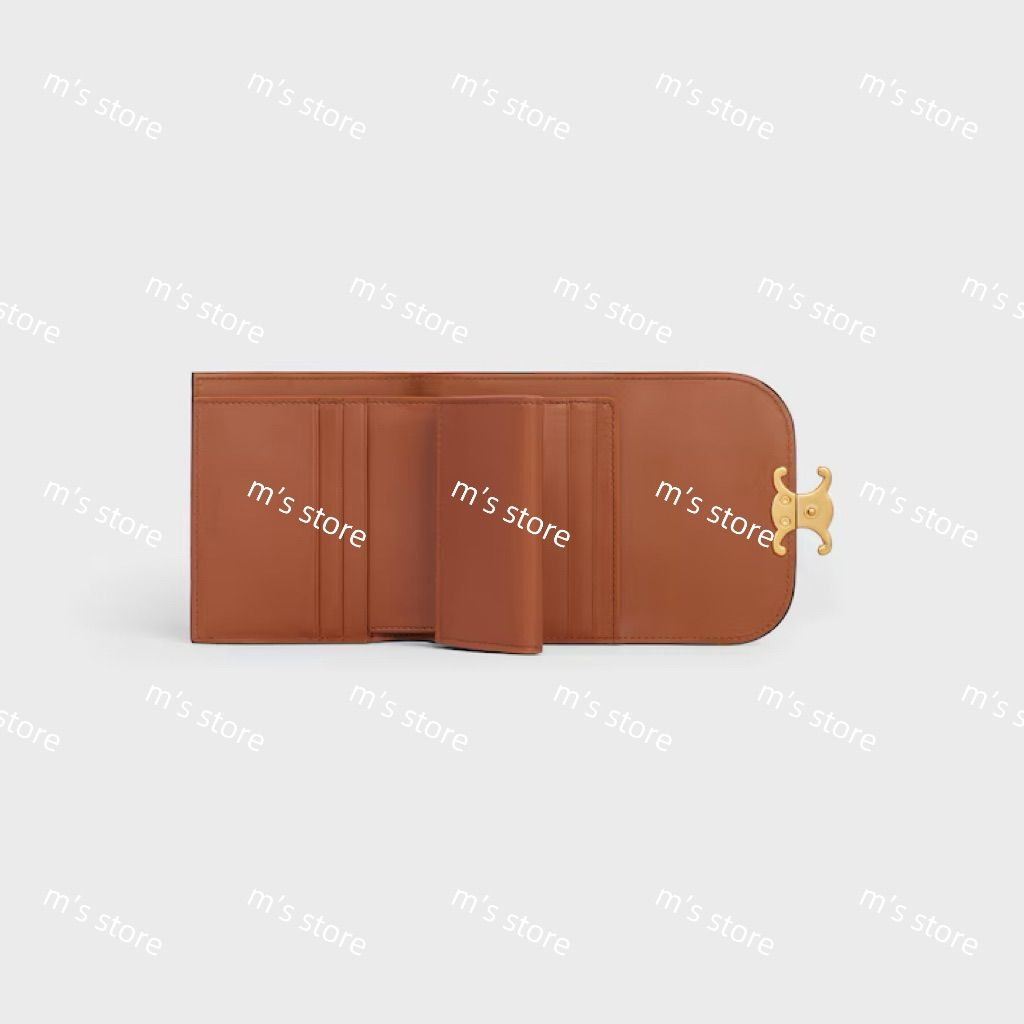 CELINE セリーヌ スモール フラップウォレット トリオンフ 財布 タン