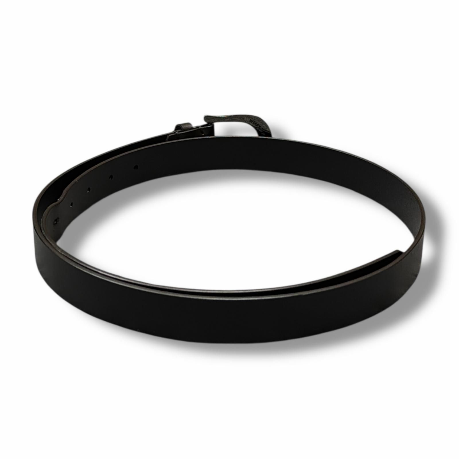 WTAPS 25 AW HOOF BELT レザー ナローベルト ダブルタップス 252 MYDT-AC 02 ブラック F 4226 M