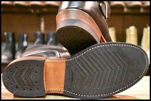  10 5 D PT 91プリント カスタム レッドウィング 2268 エンジニア ブラッククローム スチールトゥ プルオン ブーツ redwing FL 020 エンジニアブーツ ブーツ 革靴