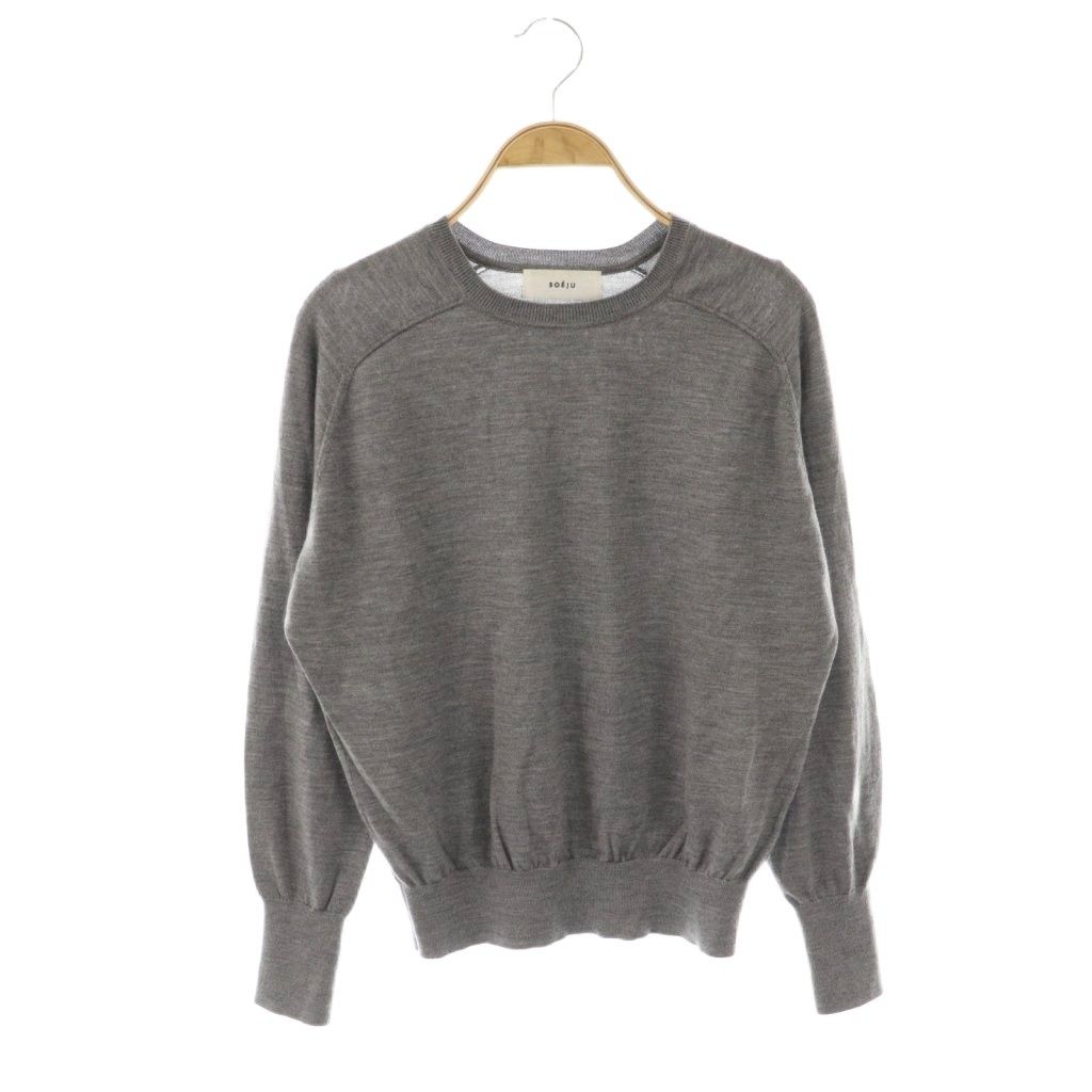 ソージュ 新品未使用　ウールハイゲージドルマンスリーブプルオーバー　ベージュ　M ウールハイゲージドルマンスリーブプルオーバー - SOÉJU online store