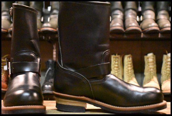 8.5 D 14年 レッドウィング 2268 エンジニア 黒 ブラッククローム スチールトゥ プルオン ブーツ redwing FL 021