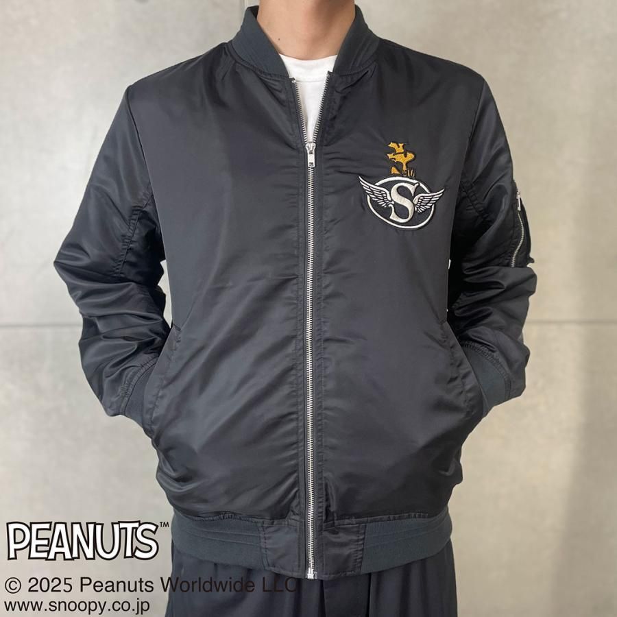 SNOOPY ブルゾン フラッグスタッフ SNOOPY×Flag Staff PEANUTS MOTORCYCLE MA-1 461013