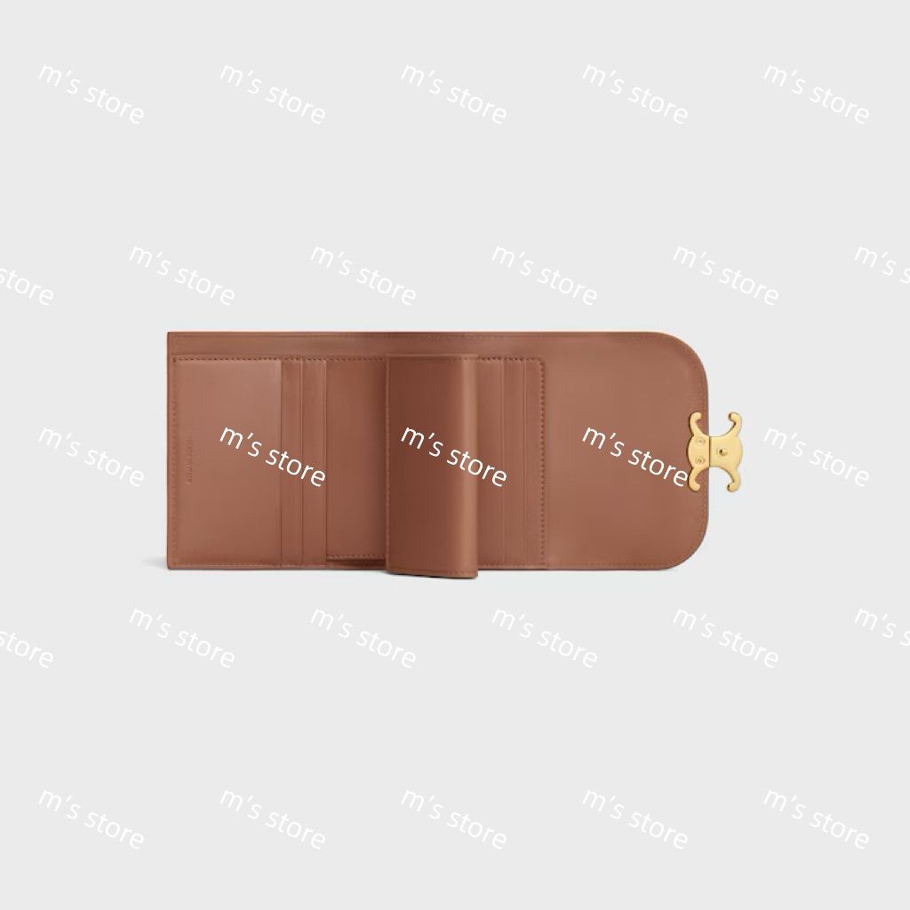 CELINE セリーヌ スモール フラップウォレット トリオンフ 財布 ブロンズ