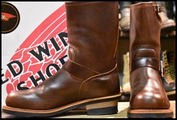 9 D 100周年 04年 レッドウィング 8258 エンジニア ホーウィン クロムエクセル 茶 ブラウン ブーツ redwing FL 023