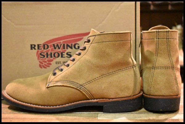  8 5 D 17年 レッドウィング 8062 マーチャント オリーブモハーヴェレザー フラットボックス ブーツ redwing FL 025 ワークブーツ ブーツ 革靴