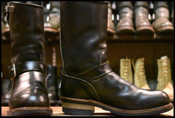 7 D PT 83 91年 刻印 レッドウィング 2268 エンジニア 黒 ブラック クローム スチールトゥ ブーツ redwing 91 FL 026