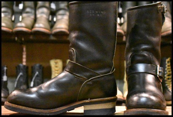 7 D PT 83 91年 刻印 レッドウィング 2268 エンジニア 黒 ブラック クローム スチールトゥ ブーツ redwing 91 FL 026