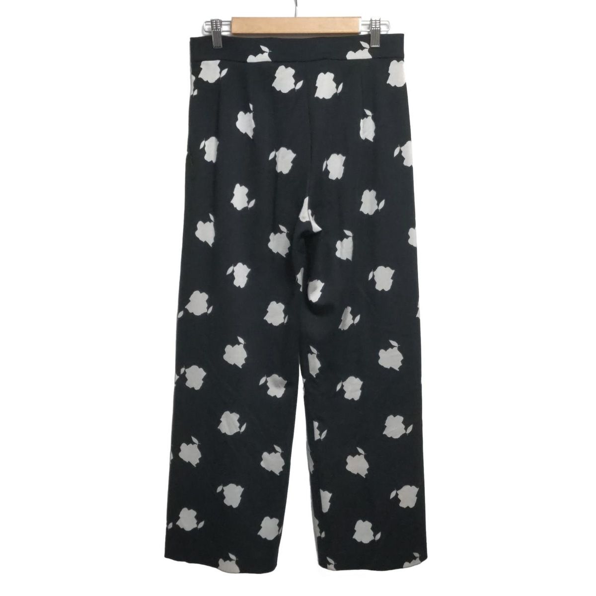 Max Mara マックスマーラ パンツ サイズJ 42 レディース - 黒×白 フルレングス