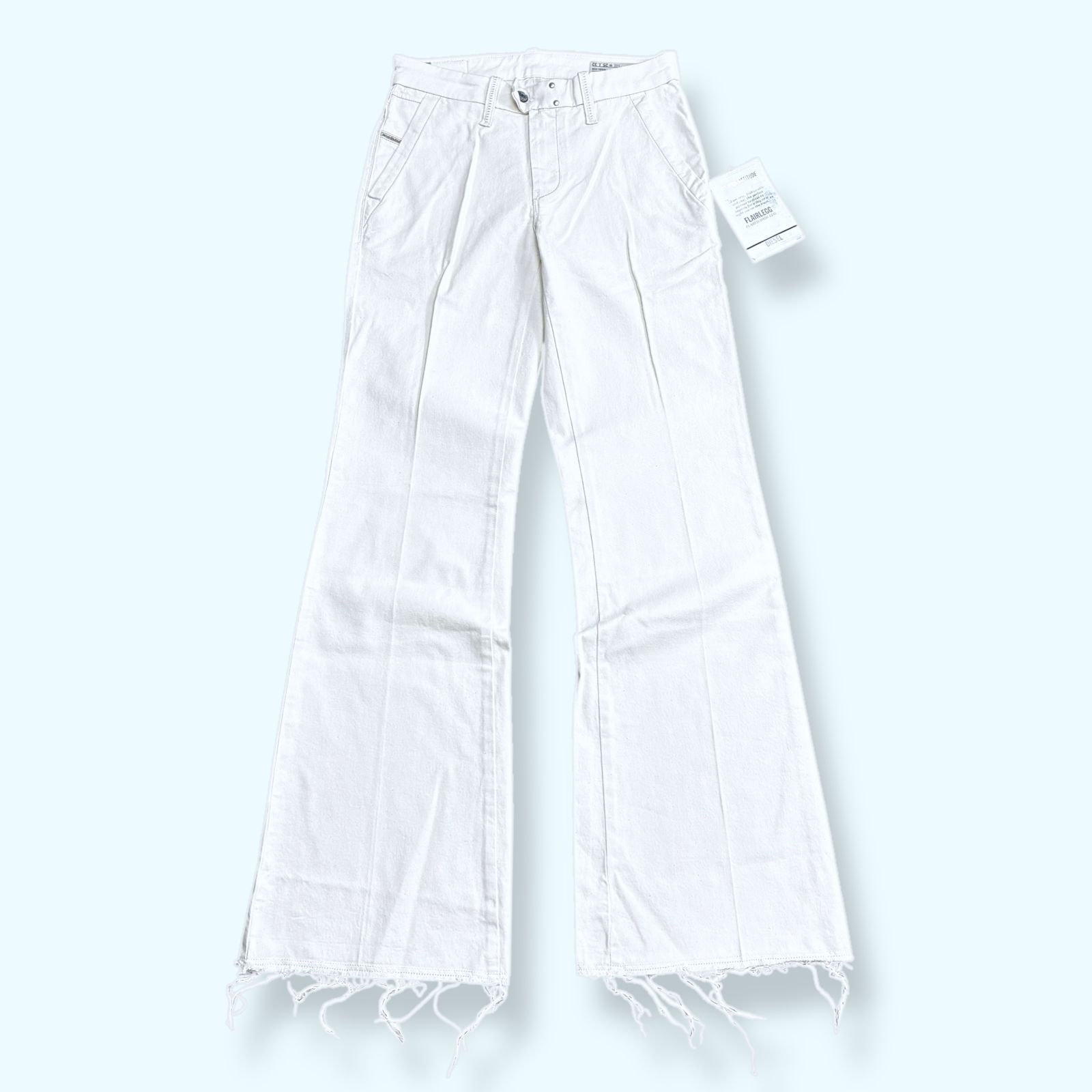 00s DIESEL FLAIR LEGG デニム フレア パンツ ホワイト カットオフ