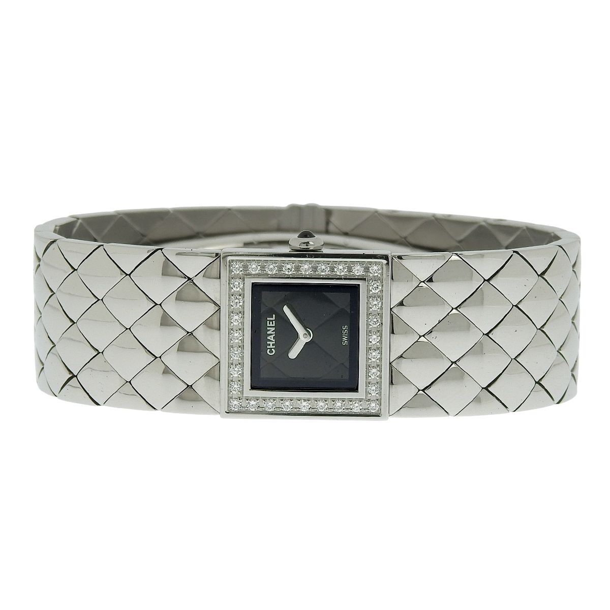 保証書付 シャネル マトラッセ H 0489 SS ベゼルダイヤ クオーツ レディース アラモード