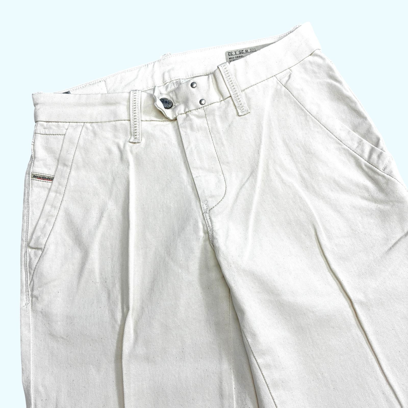 00s DIESEL FLAIR LEGG デニム フレア パンツ ホワイト カットオフ 
