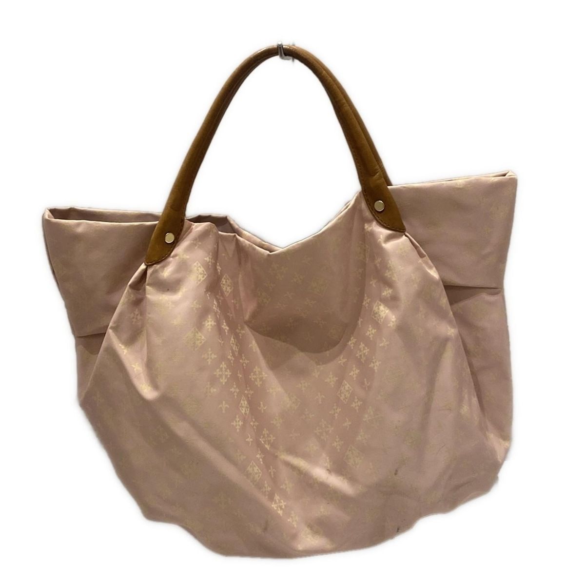 russet ラシット トートバッグ - ピンク×ライトイエロー×ブラウン レザー