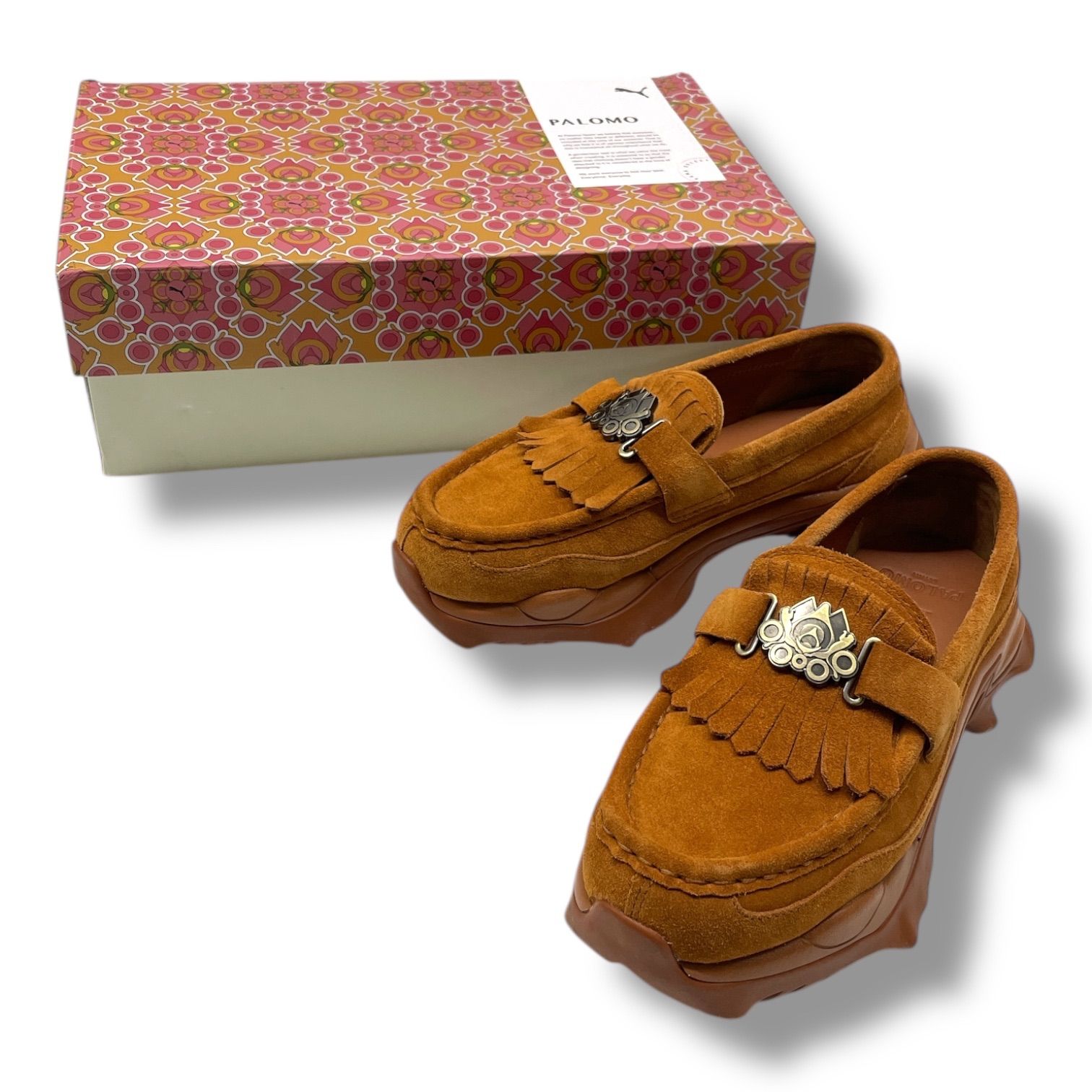 き PUMA プーマ Nitefox Loafer SD Palomo 厚底ローファー パロモ スエード シューズ 靴 396816 茶色 ブラウン 25 cm レディース メンズ 通年 ゴーゴー古着 26 No.1415