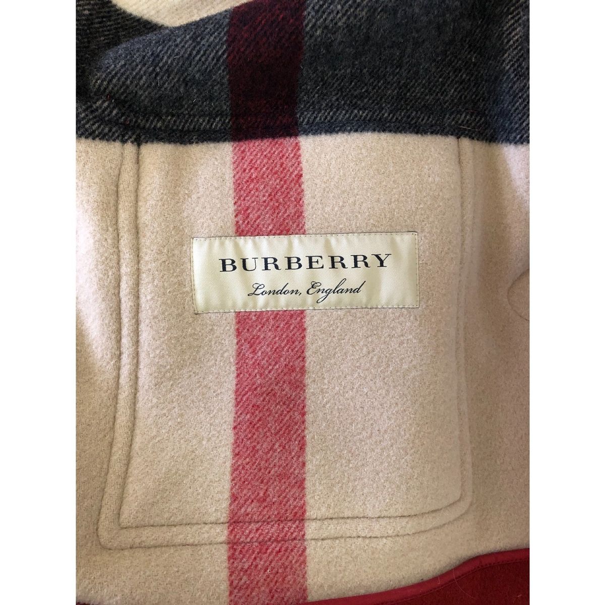 ダッフルコート 裏地チェック柄