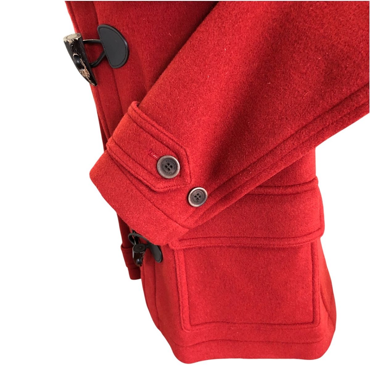 BURBERRY バーバリー ダッフルコート 裏地チェック柄 レッド